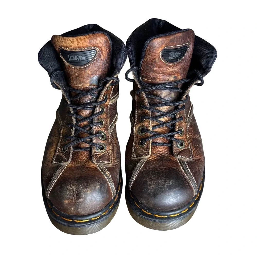 Dr Martens Men's Brown Leather Lace Up Ankle Boots DM632 PC04C Size 9